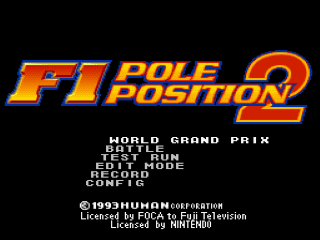 Human Grand Prix IV title screen for Super Famicom